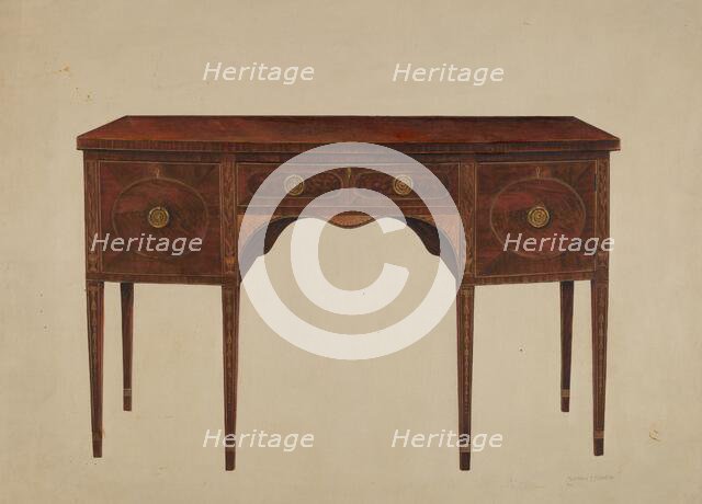 Sideboard, c. 1938. Creator: Michael France.