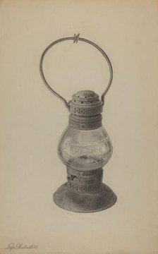 Hand Lantern, c. 1939. Creator: Lazar Rubinstein.