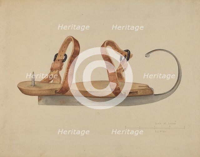 Ice Skate, c. 1937. Creator: Samuel O. Klein.