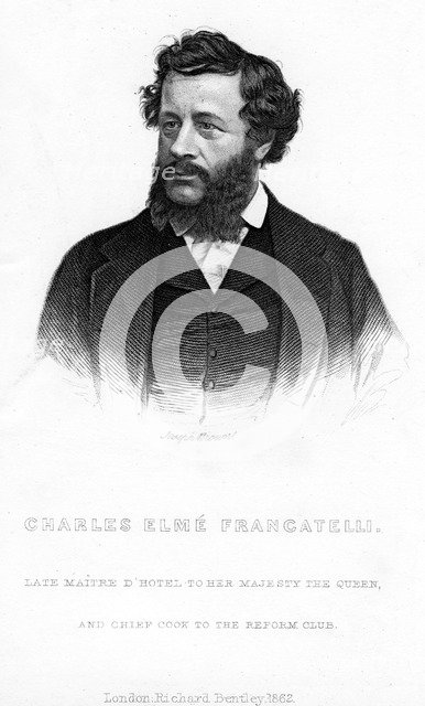 'Charles Elme Francatelli', 1862. Artist: Unknown