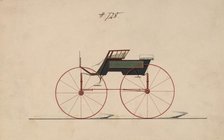 Design for 4 seat Phaeton, no top, no. 728, 1850-70. Creator: Brewster & Co.