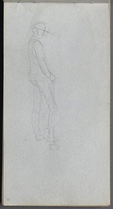 Sketchbook, page 11: Figure in Profile. Creator: Ernest Meissonier (French, 1815-1891).