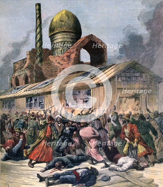 Cholera in Russia, the troubles in Astrakhan, 1892. Artist: Henri Meyer