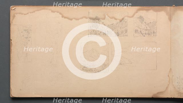 Sketchbook, page 39: Maine Landscape Vignittes, 1859. Creator: Sanford Robinson Gifford (American, 1823-1880).