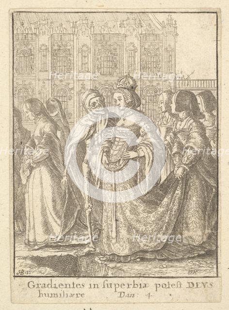Empress, from the Dance of Death, 1651. Creator: Wenceslaus Hollar.