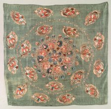 Embroidered Square, 19th century. Creator: Unknown.