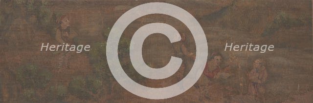 Landscape Painting of Figure in Woodland Setting. Creator: Unknown.