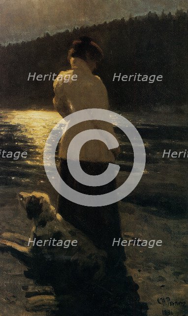 Moonlit night, 1896. Artist: Repin, Ilya Yefimovich (1844-1930)