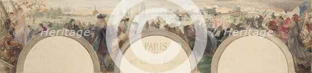 Esquisse pour le salon d'entrée de l'Hôtel de ville de Paris : Paris et les grandes époques, 1892. Creator: Paul Louis Delance.