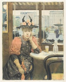 The Absinthe Drinker, c. 1890. Creator: Albert Emmanuel Bertrand.
