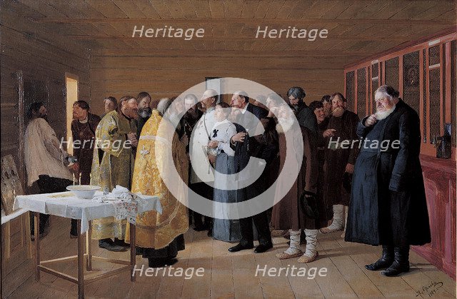 The Consecration of the Vodka Shop, 1904. Artist: Orlow, Nikolai Vasilievich (1863-1924)