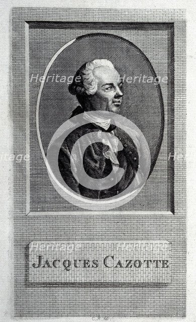 Portrait of the author Jacques Cazotte (1720-1792). Artist: French master  