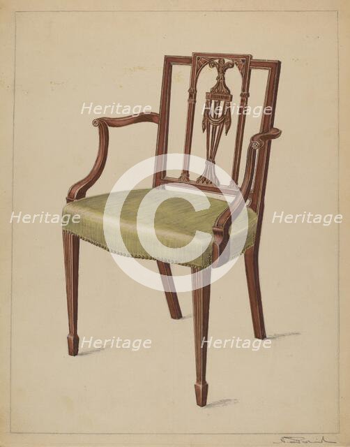 Armchair, c. 1936. Creator: Nicholas Gorid.