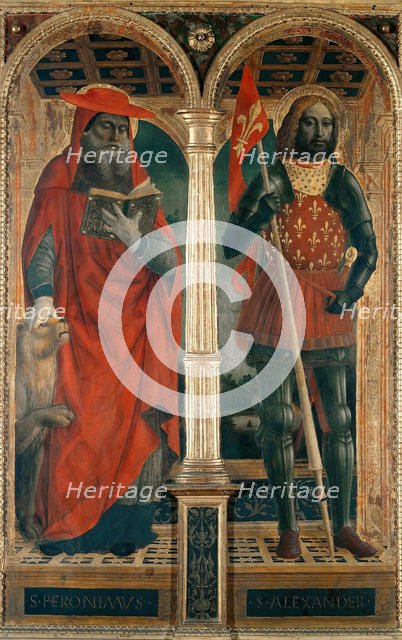 Saints Jerome and Alexander. Polyptych from the Santa Maria delle Grazie , 1500-1505. Creator: Foppa, Vincenzo (active 1456-1516).