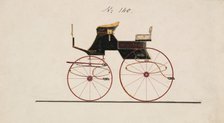 Design for 4 seat Phaeton, no top, no. 140, 1850-70. Creator: Brewster & Co.