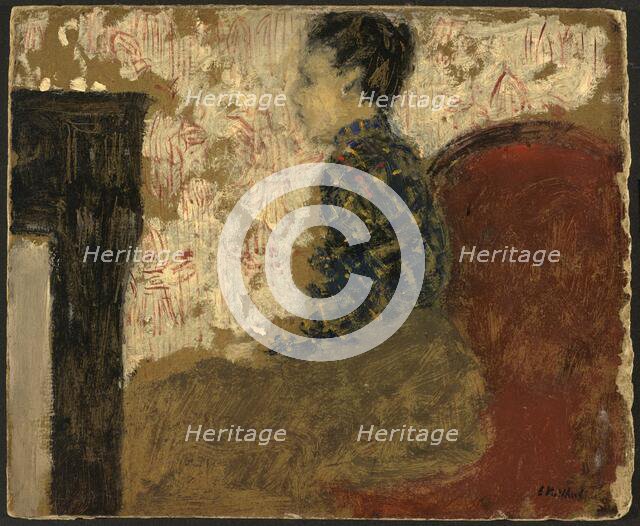 Woman Sitting by the Fireside, c. 1894. Creator: Edouard Vuillard.