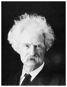Mark Twain, American novelist, in his later years, c1890s (1955). Artist: Unknown