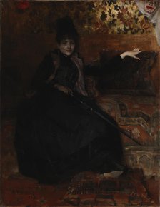 Lady in Black, Thérèse noire, 1886. Creator: Albert Edelfelt.