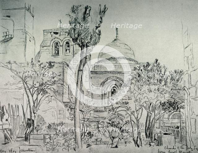 'The Church of the Holy Sepulchre from the Garden of the Greek Monastery', 1902. Creator: John Fulleylove.