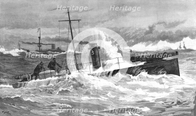 ''The Naval Manoeuvers; Torpedo Boats in a Gale', 1890. Creator: J Nash.