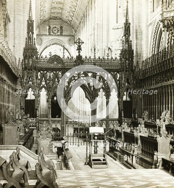 Ely Cathedral: Choir to West, 1891. Creator: Frederick Henry Evans.