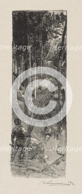 Abattage des Pins, 1887. Creator: Auguste Louis Lepère (French, 1849-1918).