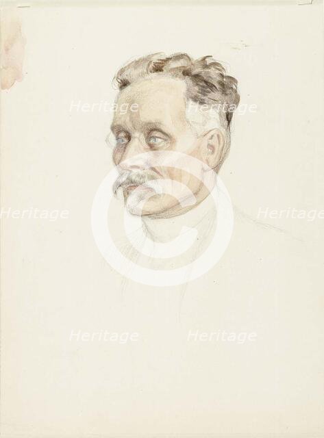 Portrait Study of Professor J. W. Runeberg, Face, c1902. Creator: Albert Edelfelt.