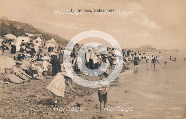'By the Sea, Folkestone', late 19th-early 20th century. Artist: Unknown.