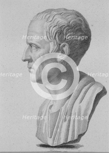 Mark Tulio Cicerón (106-43 BC), orator, writer, politician and philosopher, engraving, 1840.