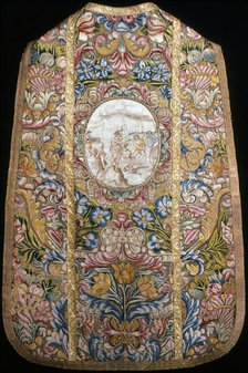 Chasuble with Medallion Depicting John the Baptist, Italy, 1575/1625. Creator: Unknown.