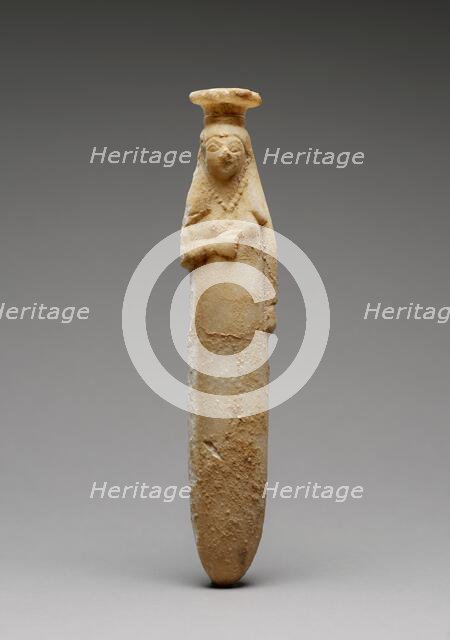 Perfume Bottle in the Form of a Woman, 575-550 BC. Creator: Unknown.