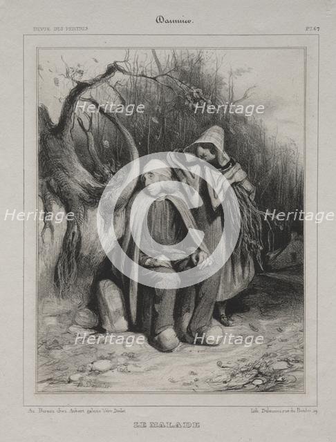 The Invalid, 1835. Creator: Honoré Daumier (French, 1808-1879); Aubert.