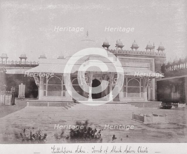 Futtehpore Sikri, Tomb of Sheik Selim Chisti, Late 1860s. Creator: Samuel Bourne.