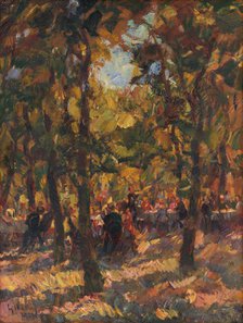 Under the Trees, 1928. Creator: Gustav Mally.
