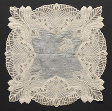 Embroidered Handkerchief, late 19th century. Creator: Unknown.