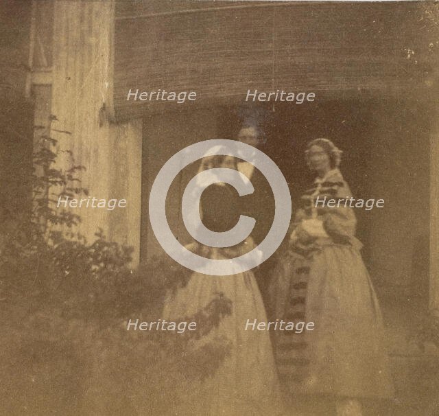 [Countess Canning with Guests, Government House, Allahabad], 1858. Creator: John Constantine Stanley.