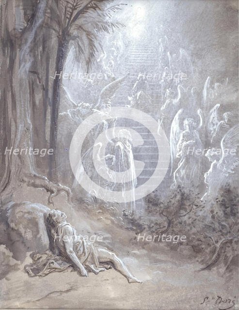 Study for "Jacob's Dream", 1865. Creator: Gustave Doré.
