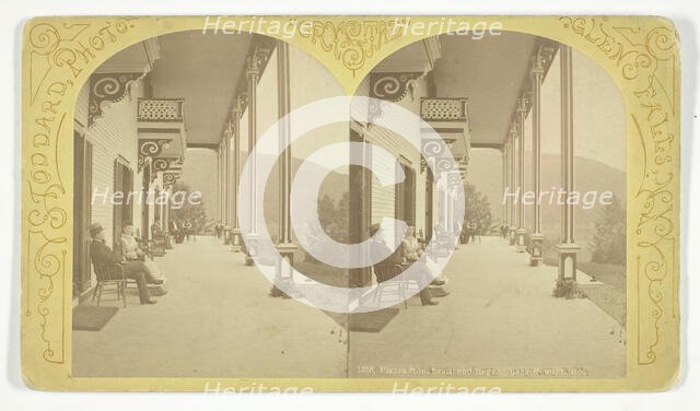 Piazza from South end Rogers Rock Hotel, Lake George, 1870/76.  Creator: Seneca Ray Stoddard.