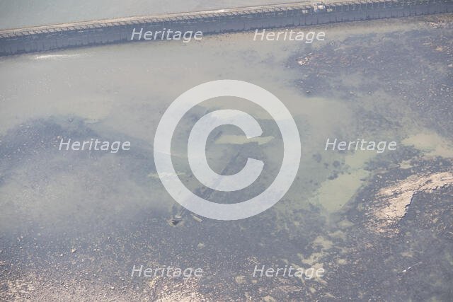 A shipwreck outside Blyth harbour, Northumberland, 2016. Creator: Dave MacLeod.