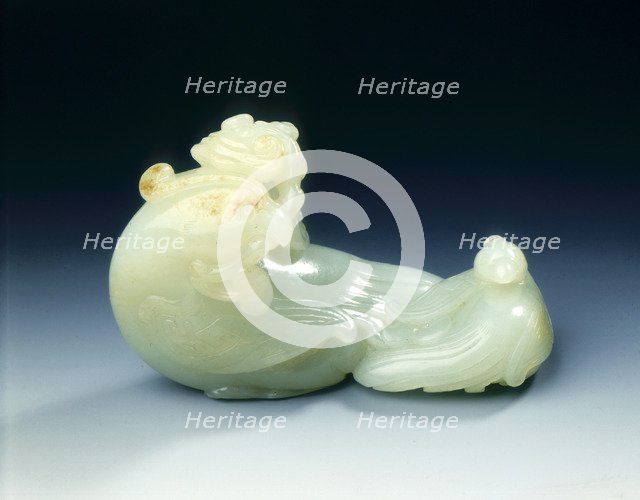 Jade brushrest, late Ming-early Qing dynasty, China, probably first half of 17th century. Artist: Unknown