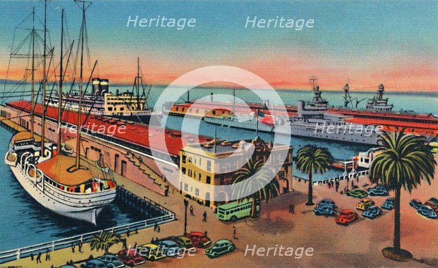 'Municipal Piers. San Diego, California', c1941. Artist: Unknown.
