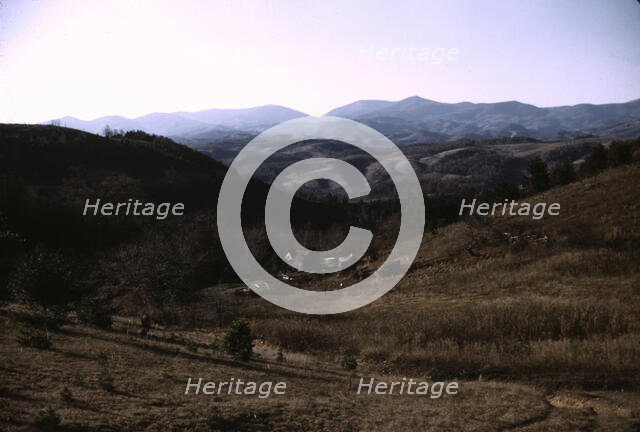A mountain farm along the Skyline Drive in Virginia, ca. 1940. Creator: Jack Delano.