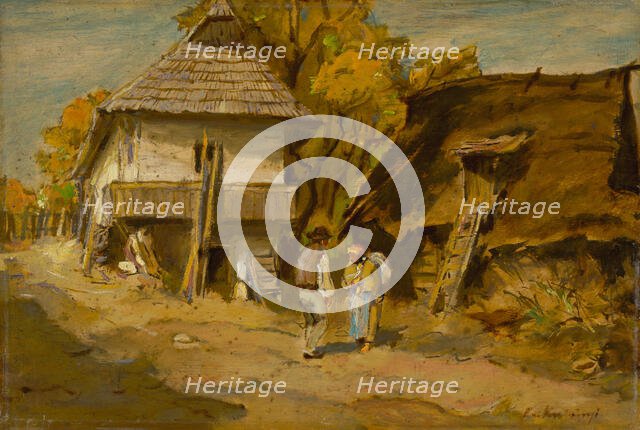 Scene in Lestiny, c1900. Creator: Alexander Kubinyi.