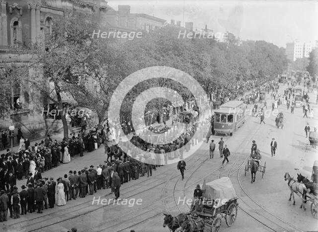 Schley, Winfield Scott, Rear Admiral, U.S.N. - Funeral, St. John's Church. Procession, 1911. Creator: Harris & Ewing.