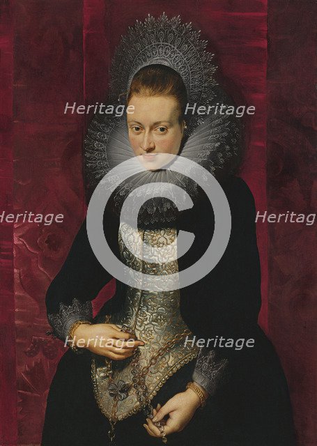 Portrait of a young Woman with a Rosary. Artist: Rubens, Pieter Paul (1577-1640)
