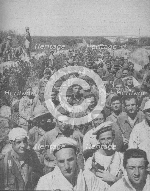 'Passing from Battle in Sicily to a prisoners cage', 1943-44.  Artist: Unknown.
