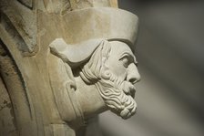 New stone carving on the Chapter House of Westminster Abbey, London, 2009. Creator: Historic England Staff Photographer.