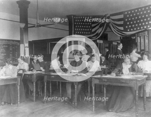 Washington, D.C. public schools, Business High School - classroom scene, (1899?). Creator: Frances Benjamin Johnston.