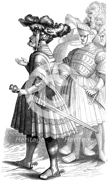 German knights, 15th century (1849).Artist: Burgmayer