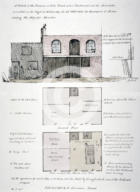 Cato Street conspiracy, 1820. Artist: Anon
